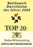 Top 20 Dienstleister des Jahres 2008